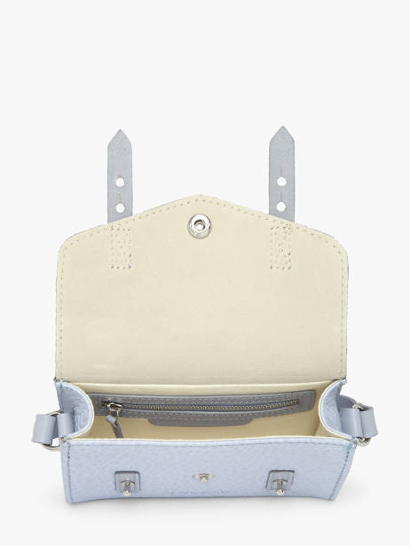 Cross Body Tas Lavande Leder Paul marius Blauw lavande MINILAV ander zicht 2