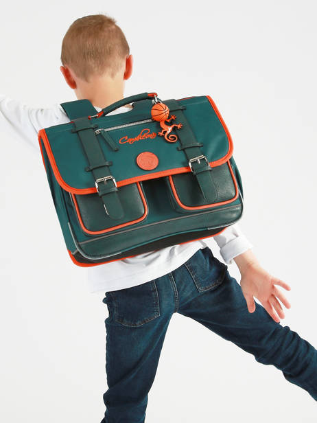 Boekentas 2 Compartimenten Vintage Urban Cameleon Blauw vintage urban CA38 ander zicht 2