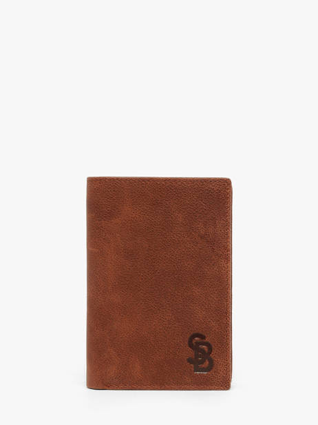 Portefeuille Leder Serge blanco Bruin brooklyn BRO21019