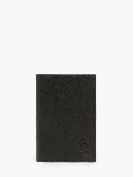 Portefeuille Leder Serge blanco Zwart brooklyn BRO21019