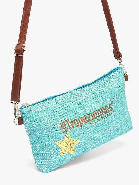 Cross Body Tas Panama Papier Les tropeziennes Blauw panama TZ02 ander zicht 2