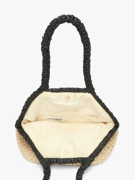 Schoudertas Galets Papier Les tropeziennes Beige galets TZ02 ander zicht 2