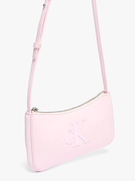 Cross Body Tas Bold Monogram Calvin klein jeans Roze bold monogram 4F1125G ander zicht 2
