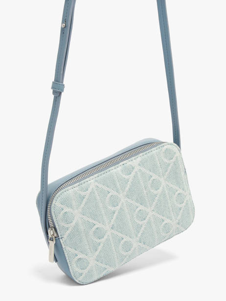 Cross Body Tas Emblem Denim Katoen Calvin klein jeans Blauw emblem denim 4F3430G ander zicht 1