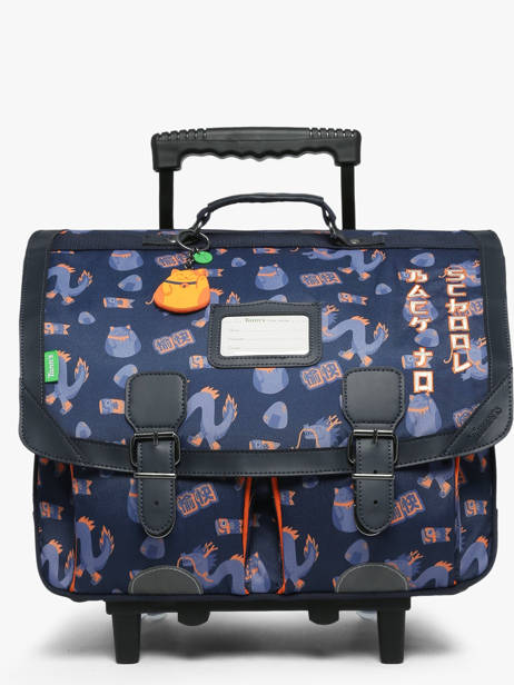 Boekentas Op Wieltjes 2 Compartimenten Tann's Blauw les fantaisies g 43155