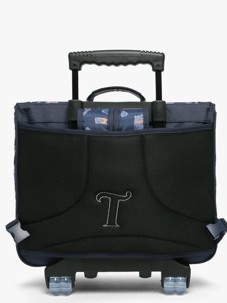 Boekentas Op Wieltjes 2 Compartimenten Tann's Blauw les fantaisies g 43155 ander zicht 4