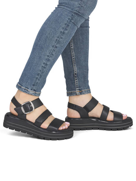 Sandalen Uit Leder Remonte Zwart women - D3N50-00 ander zicht 1