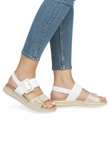Sandalen Uit Leder Remonte Wit accessoires 80 ander zicht 1