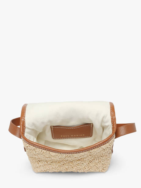 Cross Body Tas Raphia Paul marius Beige raphia LOULSRAP ander zicht 2