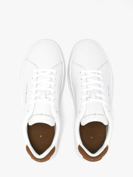 Sneakers Uit Leder Tommy hilfiger Wit men 536702R ander zicht 3