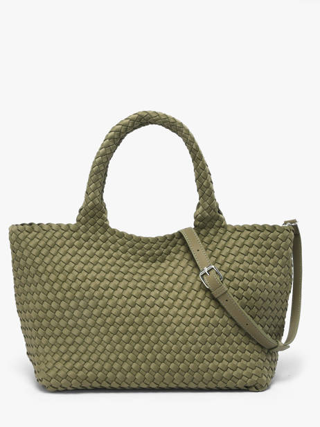 Handtas Tresse Nylon Knit & woven Groen tresse M2581 ander zicht 2