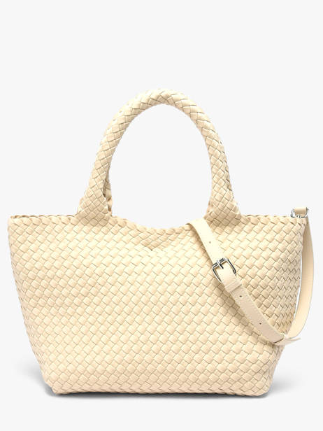 Handtas Tresse Nylon Knit & woven Wit tresse M2581 ander zicht 3