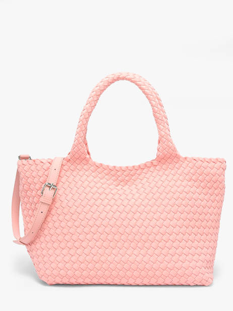 Handtas Tresse Nylon Knit & woven Roze tresse M2581