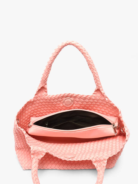 Handtas Tresse Nylon Knit & woven Roze tresse M2581 ander zicht 2