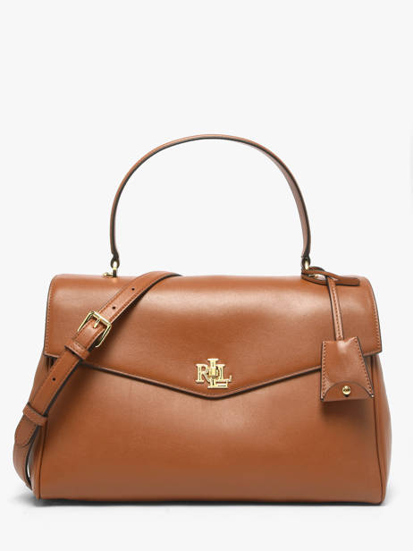 Handtas Farrah Leder Lauren ralph lauren Bruin farrah 31P11738