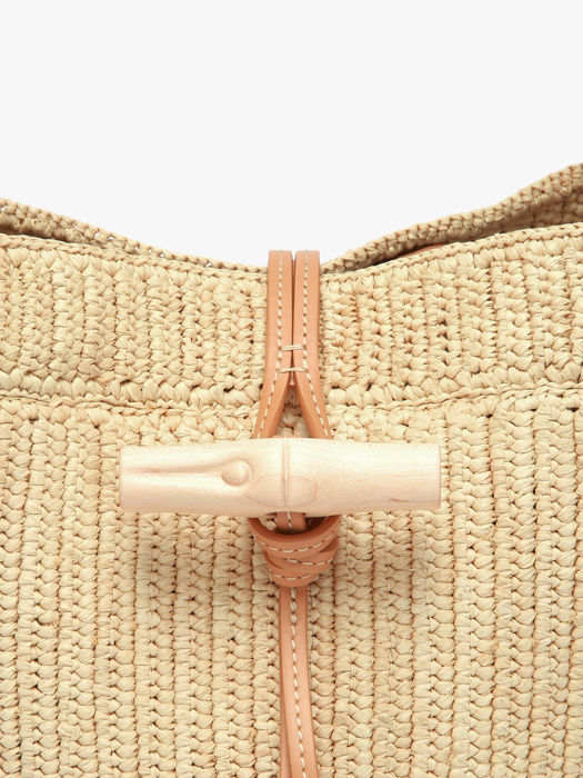 Longchamp Le roseau raphia Cross bodytas Beige