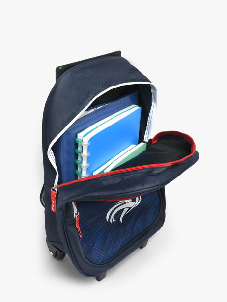 Rugzak Op Wieltjes 1 Compartiment Federat. france football Blauw fff 25BX204R ander zicht 3