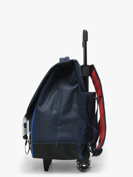 Boekentas Op Wieltjes 2 Compartimenten Paris st germain Blauw psg 26AP203K ander zicht 2