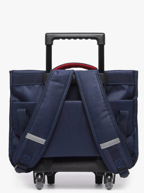 Boekentas Op Wieltjes 2 Compartimenten Paris st germain Blauw psg 26AP203K ander zicht 4