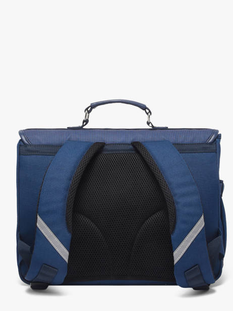 Boekentas 2 Compartimenten Caramel et cie Blauw fier GA ander zicht 4