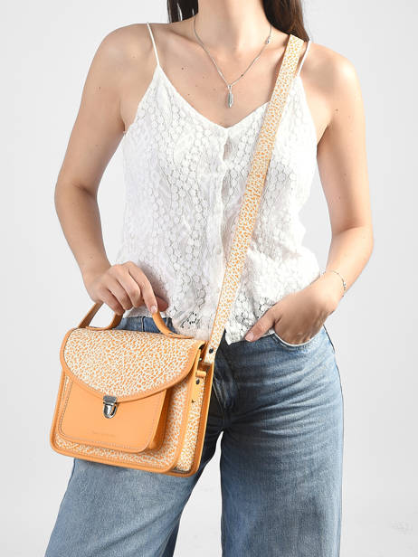 Cross Body Tas Melle George Orangeade Leder Paul marius Oranje orangeade GEORGORA ander zicht 1