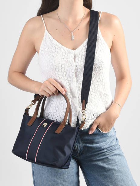 Cross Body Tas Popette Nylon Tommy hilfiger Blauw popette AW17707 ander zicht 1