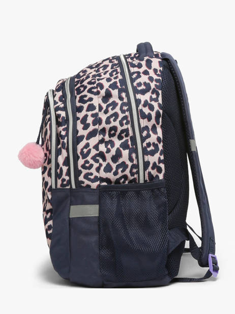 Rugzak 2 Compartimenten Milky kiss Beige leopard luxe 1361 ander zicht 2
