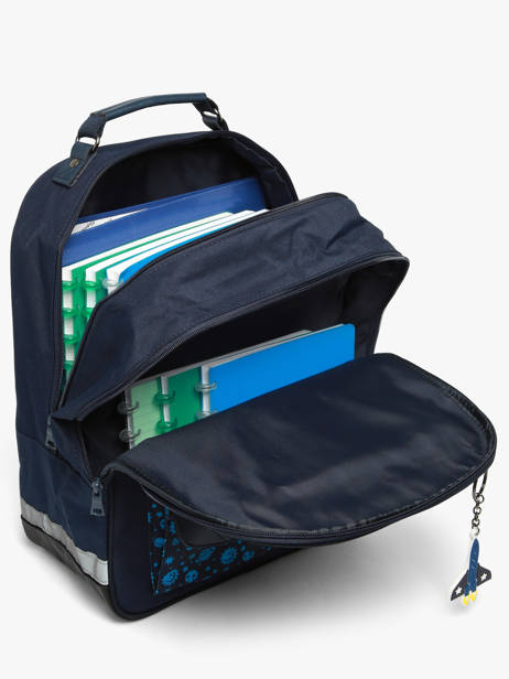 Rugzak 2 Compartimenten Tann's Blauw les fantaisies g 74151 ander zicht 3