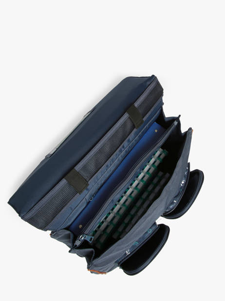 Boekentas Op Wieltjes 2 Compartimenten Tann's Blauw les fantaisies g 26432512 ander zicht 3