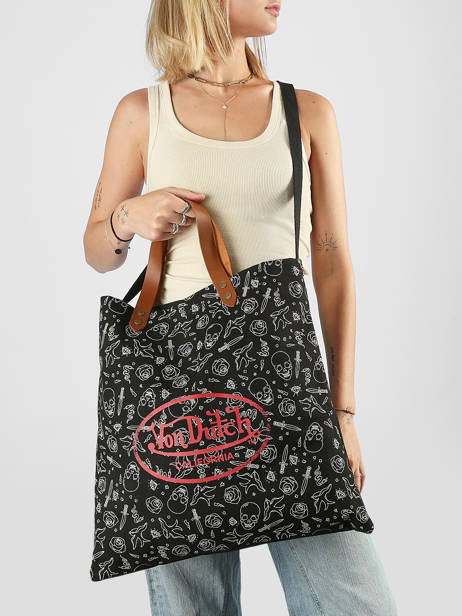 Tote Bag Oaks Met Lederen Handvatten Von dutch Zwart bags OAKS ander zicht 1