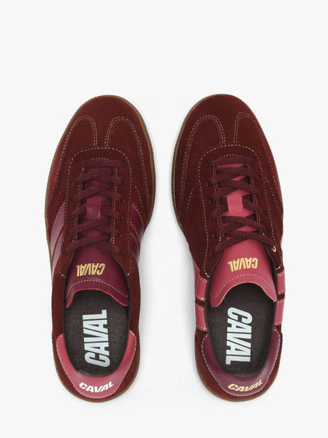 Sneakers Uit Leder Caval Rood women BAPULS2A ander zicht 3