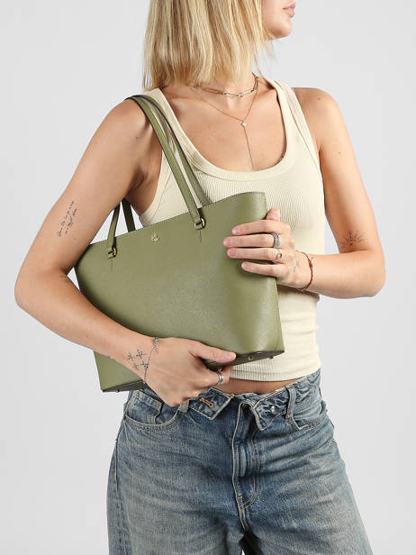 Schoudertas Medium Karly Leder Lauren ralph lauren Groen karly 31924351 ander zicht 1