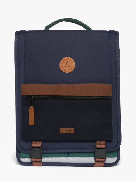 Rugzak 2 Compartimenten Cabaia Blauw school L ander zicht 2