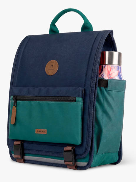 Rugzak 2 Compartimenten Cabaia Blauw school L ander zicht 3