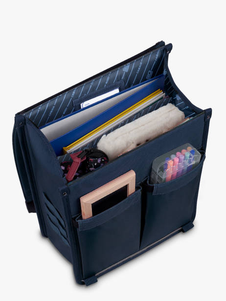 Rugzak 2 Compartimenten Cabaia Blauw school L ander zicht 4