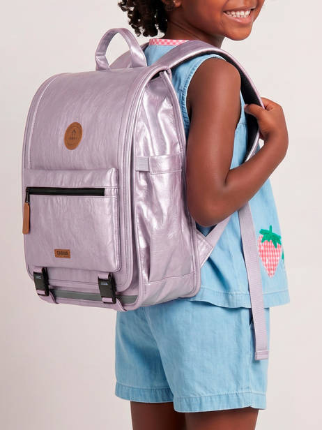 Rugzak 2 Compartimenten Cabaia Violet school L ander zicht 1