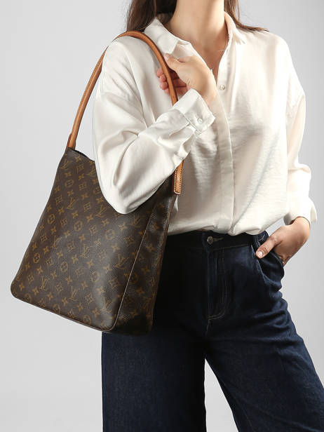 Schoudertas Second Life Louis vuitton Bruin second life LM1021 ander zicht 1