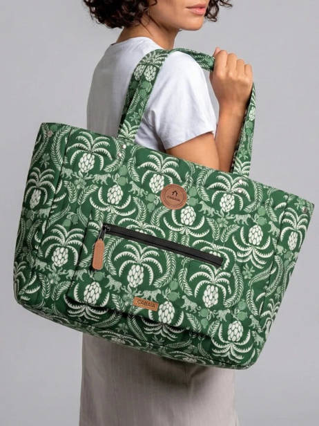 Schoudertas A4 Formaat Adventurer Gerecycleerd Polyester Cabaia Groen adventurer TOTEBAGL ander zicht 1