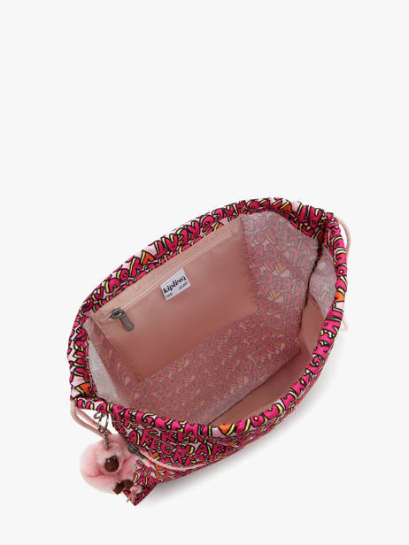Sporttas Supertaboo Kipling Roze back to school KI5637 ander zicht 3