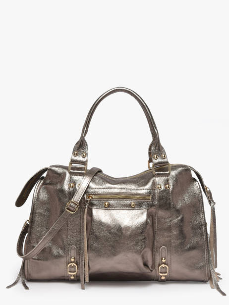 Schoudertas A4 Formaat Nine Leder Milano Zilver nine NI24095O