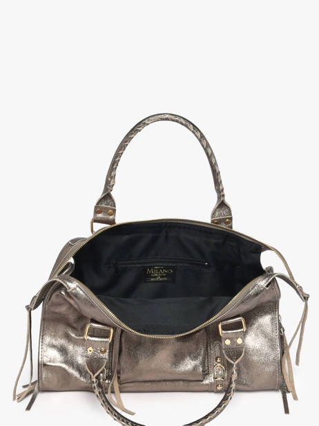 Schoudertas A4 Formaat Nine Leder Milano Zilver nine NI24095O ander zicht 2