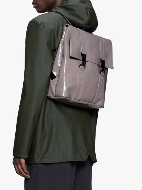 Msn Bag Mini - Rugzak 1 Compartiment Rains Roze city 13310 ander zicht 1