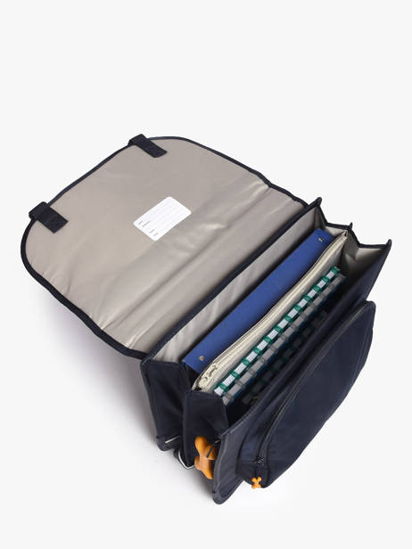 Boekentas Cedar 2 Compartimenten Stones and bones Blauw boys B ander zicht 3
