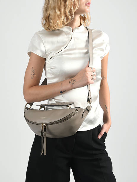 Cross Body Tas S Origami Leder Lancel Grijs origami A12527 ander zicht 1