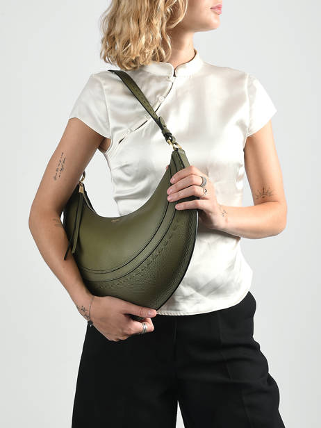 Schoudertas M Met Rits Hobohème Leder Lancel Groen hoboheme A14217 ander zicht 1