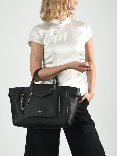Handtas Thea Leder Lancel Zwart thea A14222 ander zicht 1