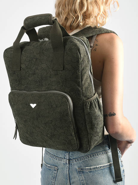 Rugzak 1 Compartiment Roxy Groen back to school RJBP4994 ander zicht 1