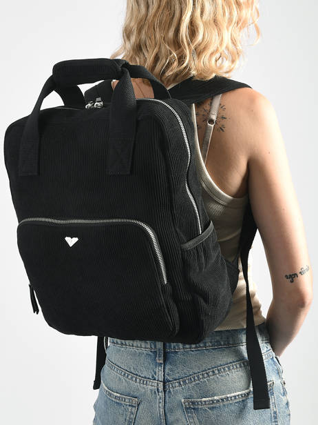 Rugzak 1 Compartiment Roxy Zwart back to school RJBP4993 ander zicht 1