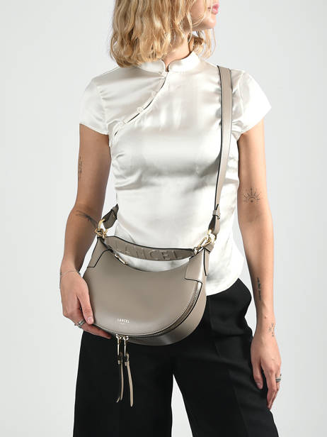 Cross Body Tas Origami Leder Lancel Grijs origami A13313 ander zicht 1