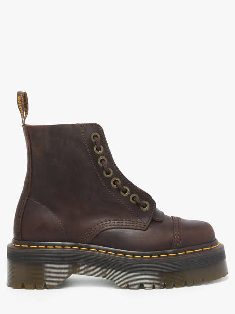 Boots Met Platformzool Uit Leder Dr martens Bruin women 40910200